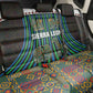 Sierra Leone Back Car Seat Cover - Tribal Animal Pattern Featuring Lion Elephant Giraffe and Monkey