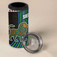 Sierra Leone 4 in 1 Can Cooler Tumbler - Tribal Animal Pattern Featuring Lion Elephant Giraffe and Monkey