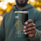 Sierra Leone 4 in 1 Can Cooler Tumbler - Tribal Animal Pattern Featuring Lion Elephant Giraffe and Monkey