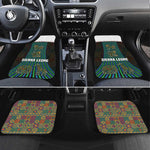 Sierra Leone Car Mats - Tribal Animal Pattern Featuring Lion Elephant Giraffe and Monkey