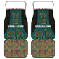 Sierra Leone Car Mats - Tribal Animal Pattern Featuring Lion Elephant Giraffe and Monkey