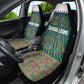 Sierra Leone Car Seat Cover - Tribal Animal Pattern Featuring Lion Elephant Giraffe and Monkey