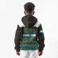 Sierra Leone Kid Hoodie - Tribal Animal Pattern Featuring Lion Elephant Giraffe and Monkey