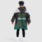 Sierra Leone Kid Wearable Blanket Hoodie - Tribal Animal Pattern Featuring Lion Elephant Giraffe and Monkey