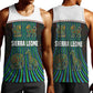 Sierra Leone Men Tank Top - Tribal Animal Pattern Featuring Lion Elephant Giraffe and Monkey