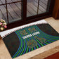 Sierra Leone Rubber Doormat - Tribal Animal Pattern Featuring Lion Elephant Giraffe and Monkey