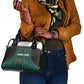 Sierra Leone Shoulder Handbag - Tribal Animal Pattern Featuring Lion Elephant Giraffe and Monkey