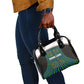 Sierra Leone Shoulder Handbag - Tribal Animal Pattern Featuring Lion Elephant Giraffe and Monkey