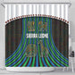 Sierra Leone Shower Curtain - Tribal Animal Pattern Featuring Lion Elephant Giraffe and Monkey