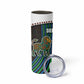Sierra Leone Skinny Tumbler - Tribal Animal Pattern Featuring Lion Elephant Giraffe and Monkey