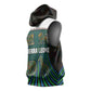 Sierra Leone Sleeveless Hoodie - Tribal Animal Pattern Featuring Lion Elephant Giraffe and Monkey - African Pride