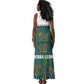 Sierra Leone Tank Maxi Dress - Tribal Animal Pattern Featuring Lion Elephant Giraffe and Monkey
