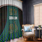 Sierra Leone Window Curtain - Tribal Animal Pattern Featuring Lion Elephant Giraffe and Monkey