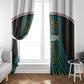 Sierra Leone Window Curtain - Tribal Animal Pattern Featuring Lion Elephant Giraffe and Monkey