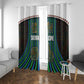 Sierra Leone Window Curtain - Tribal Animal Pattern Featuring Lion Elephant Giraffe and Monkey