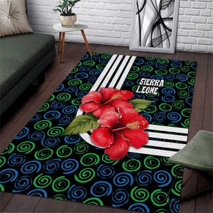 Sierra Leone Area Rug Red Hibiscus Floral Design