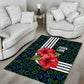 Sierra Leone Area Rug Red Hibiscus Floral Design
