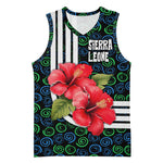 Sierra Leone Basketball Jersey Red Hibiscus Floral Design - African Pride
