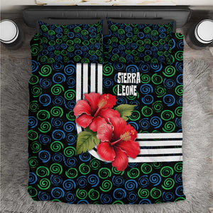 Sierra Leone Bedding Set Red Hibiscus Floral Design