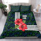 Sierra Leone Bedding Set Red Hibiscus Floral Design