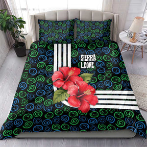 Sierra Leone Bedding Set Red Hibiscus Floral Design