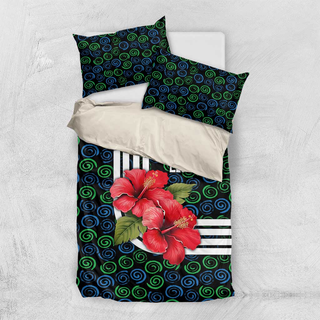 Sierra Leone Bedding Set Red Hibiscus Floral Design