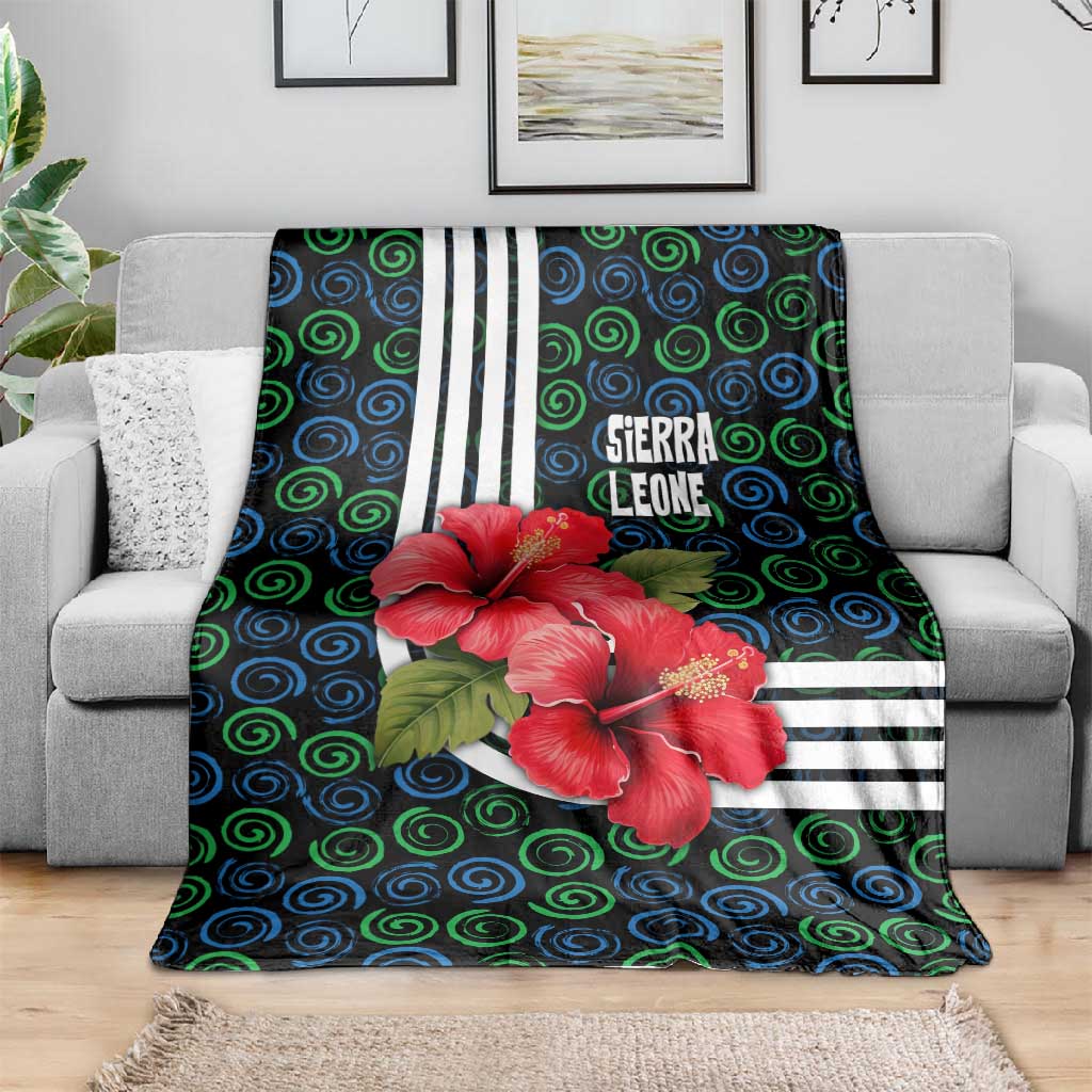 Sierra Leone Blanket Red Hibiscus Floral Design