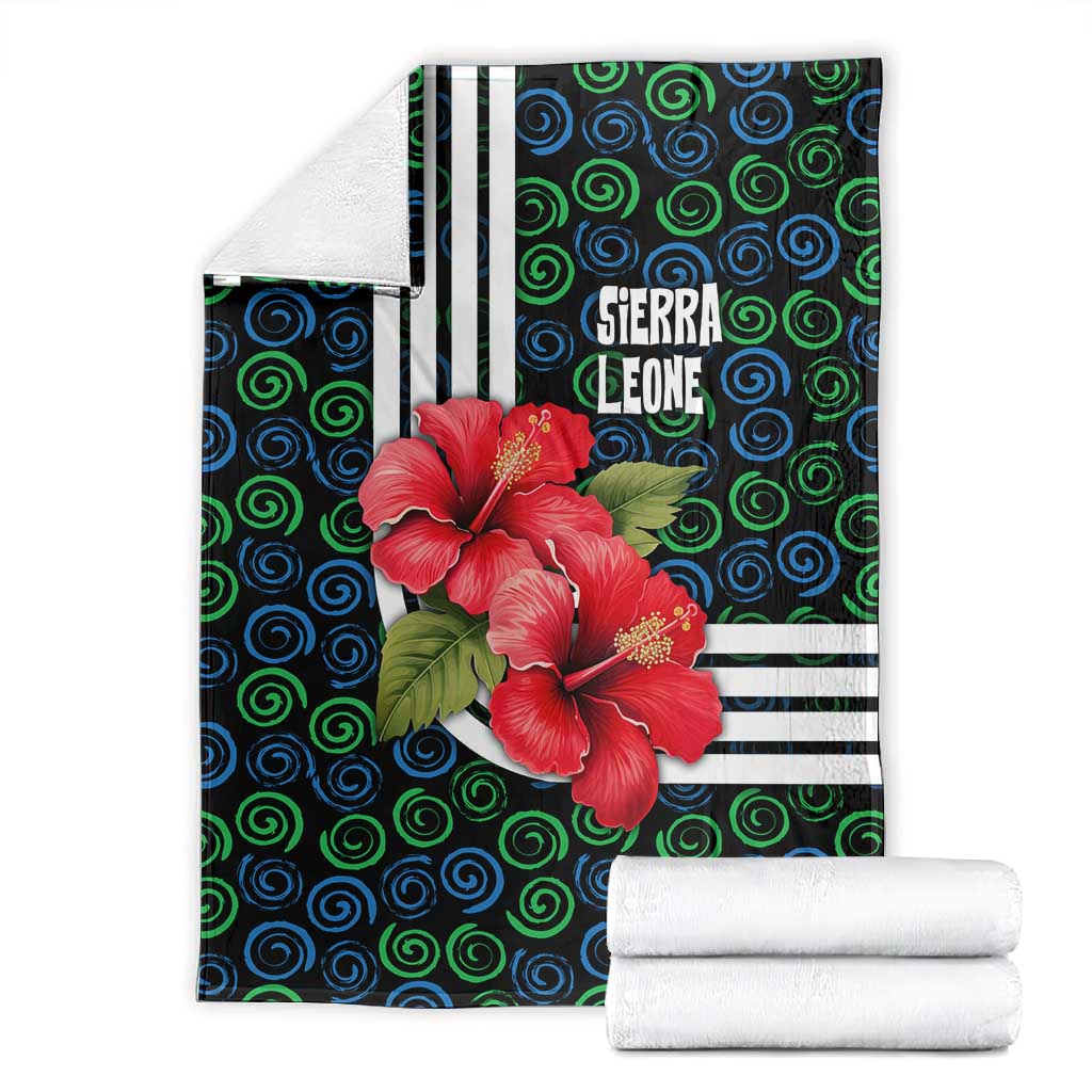 Sierra Leone Blanket Red Hibiscus Floral Design
