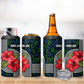 Sierra Leone 4 in 1 Can Cooler Tumbler Red Hibiscus Floral Design
