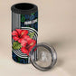Sierra Leone 4 in 1 Can Cooler Tumbler Red Hibiscus Floral Design