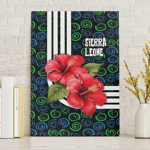 Sierra Leone Canvas Wall Art Red Hibiscus Floral Design
