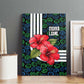Sierra Leone Canvas Wall Art Red Hibiscus Floral Design