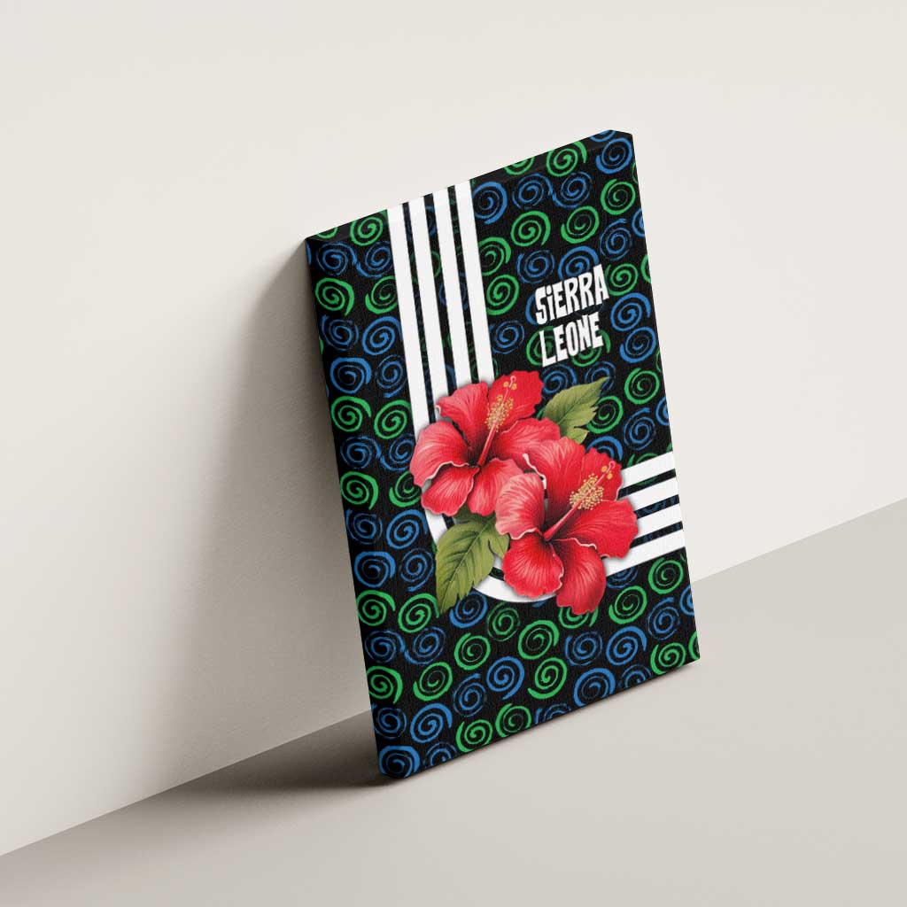 Sierra Leone Canvas Wall Art Red Hibiscus Floral Design