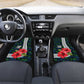Sierra Leone Car Mats Red Hibiscus Floral Design