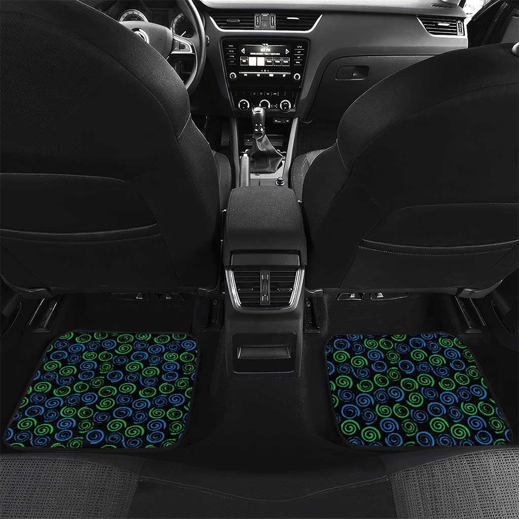 Sierra Leone Car Mats Red Hibiscus Floral Design