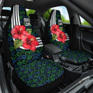 Sierra Leone Car Seat Cover Red Hibiscus Floral Design