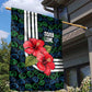 Sierra Leone Garden Flag Red Hibiscus Floral Design