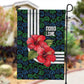 Sierra Leone Garden Flag Red Hibiscus Floral Design
