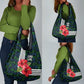Sierra Leone Grocery Bag Red Hibiscus Floral Design