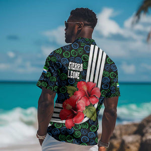 Sierra Leone Hawaiian Shirt Red Hibiscus Floral Design
