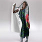 Sierra Leone Hooded Blanket Red Hibiscus Floral Design