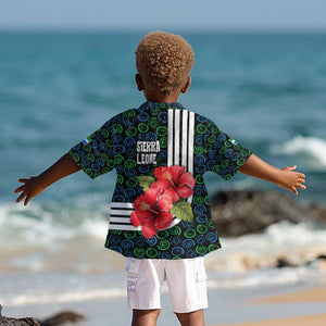 Sierra Leone Kid Hawaiian Shirt Red Hibiscus Floral Design