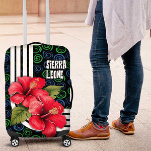 Sierra Leone Luggage Cover Red Hibiscus Floral Design