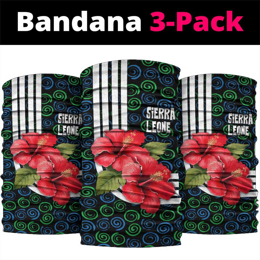 Sierra Leone Neck Gaiter Red Hibiscus Floral Design - African Pride
