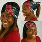 Sierra Leone Neck Gaiter Red Hibiscus Floral Design - African Pride