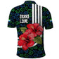 Sierra Leone Polo Shirt Red Hibiscus Floral Design