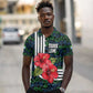 Sierra Leone Polo Shirt Red Hibiscus Floral Design