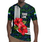 Sierra Leone Rugby Jersey Red Hibiscus Floral Design