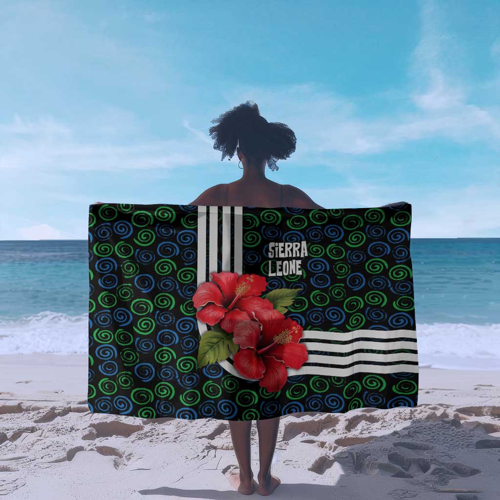 Sierra Leone Sarong Red Hibiscus Floral Design