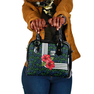 Sierra Leone Shoulder Handbag Red Hibiscus Floral Design
